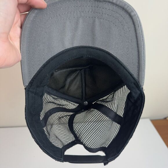 Vans Off The Wall Patch Men’s Snapback Hat Cap Black Stripe Mesh Back Adjustable - Picture 2 of 3